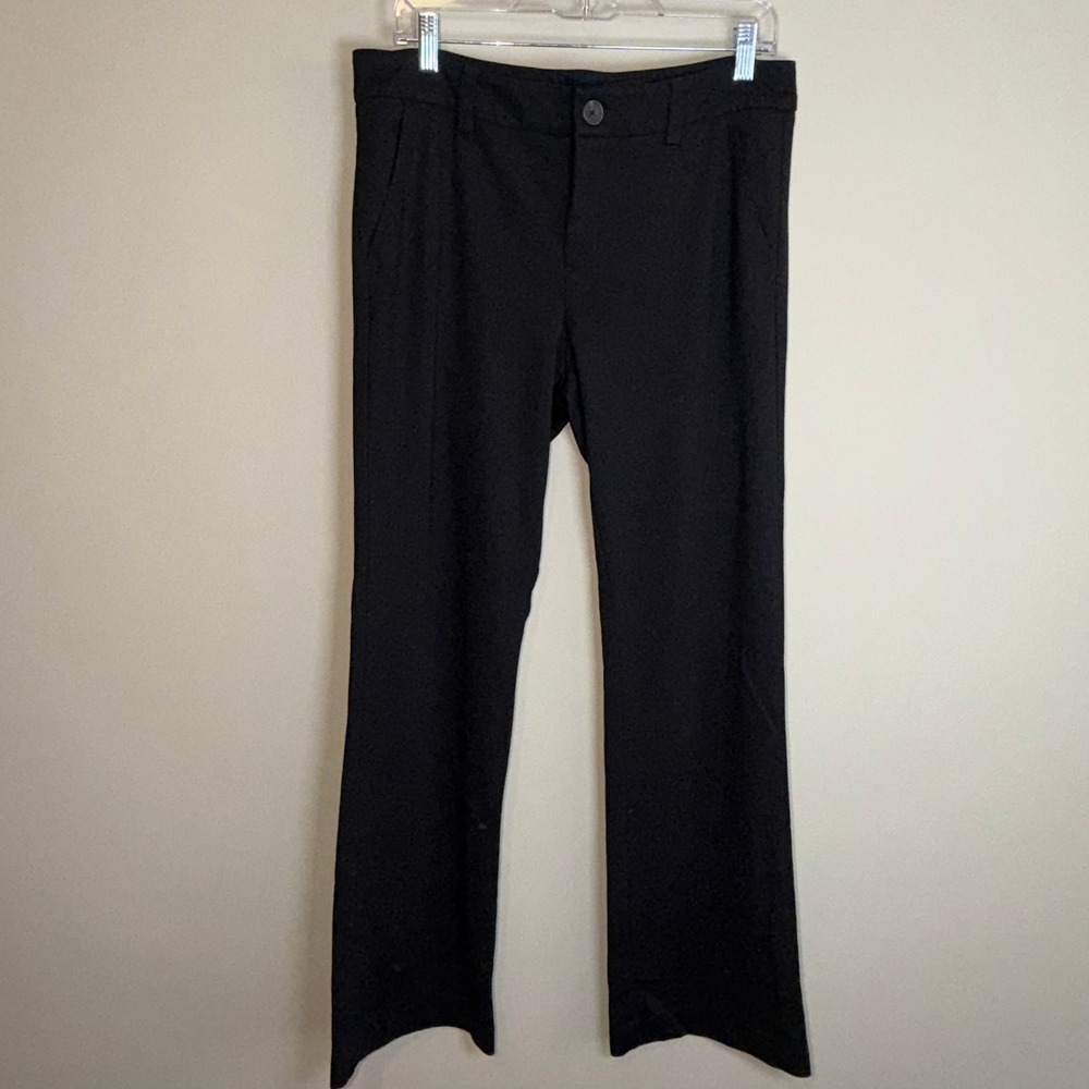 CAbi Point Knit Trouser Pants Black Style 141R Straight Leg 12